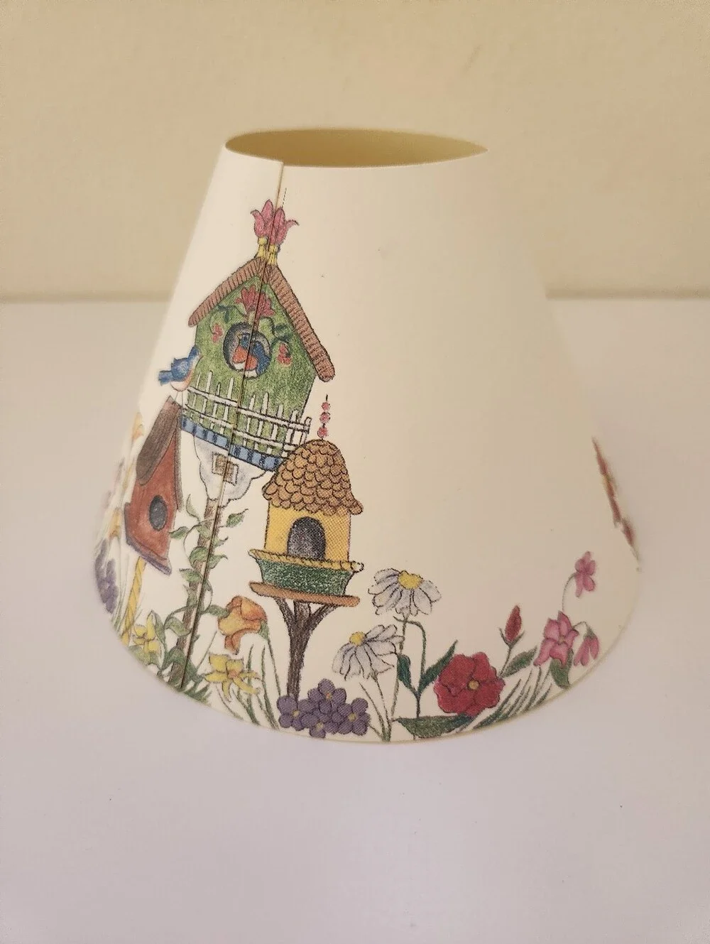 Vintage Candle Bonnets Birdhouse Floral Candle Shade 1997 Candle Station